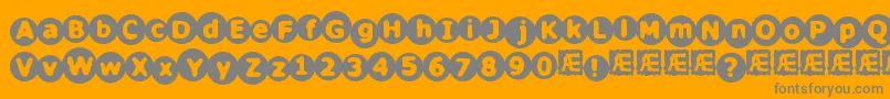 CirculateBrk Font – Gray Fonts on Orange Background