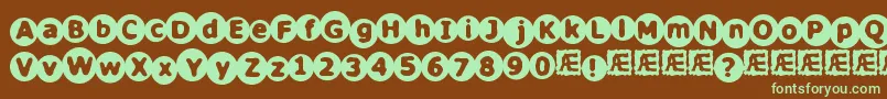 CirculateBrk Font – Green Fonts on Brown Background