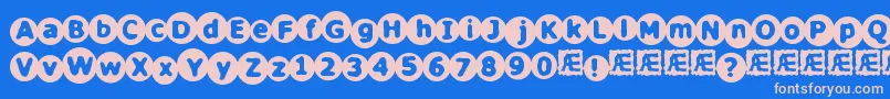 CirculateBrk Font – Pink Fonts on Blue Background