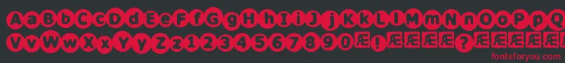 CirculateBrk Font – Red Fonts on Black Background