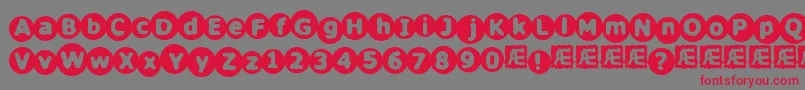 CirculateBrk Font – Red Fonts on Gray Background