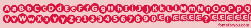 CirculateBrk Font – Red Fonts on Pink Background