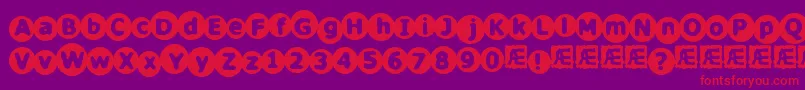 CirculateBrk Font – Red Fonts on Purple Background