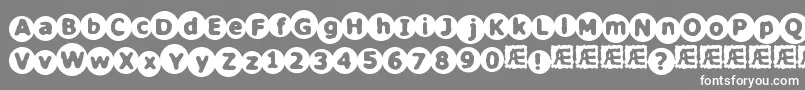 CirculateBrk Font – White Fonts on Gray Background