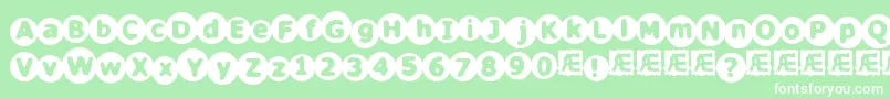 フォントCirculateBrk – 緑の背景に白い文字