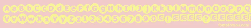 CirculateBrk Font – Yellow Fonts on Pink Background