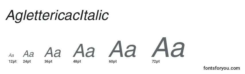 AglettericacItalic Font Sizes