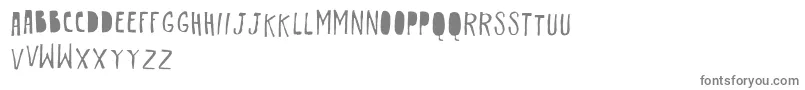 Vtkskrueza-fontti – harmaat kirjasimet valkoisella taustalla