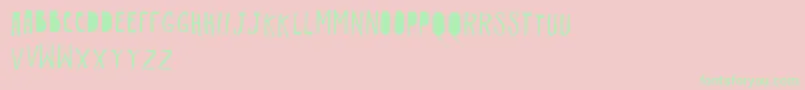 Vtkskrueza Font – Green Fonts on Pink Background