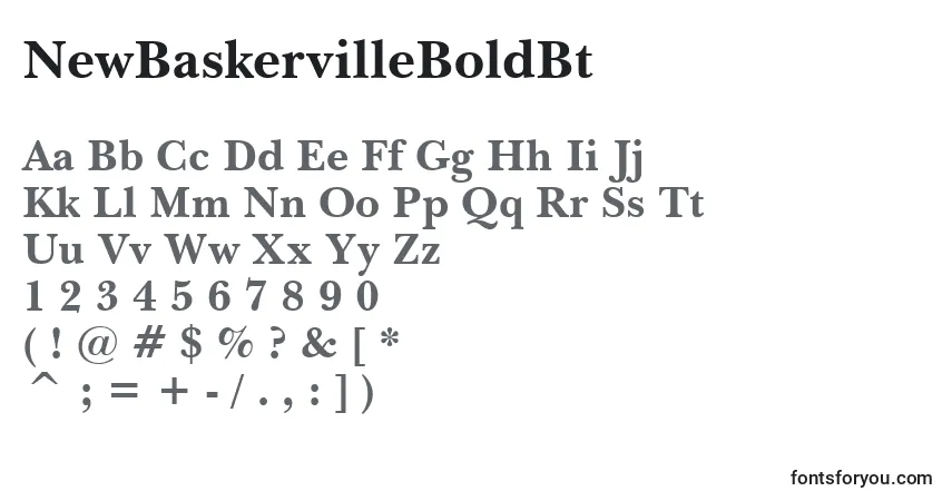 A fonte NewBaskervilleBoldBt – alfabeto, números, caracteres especiais