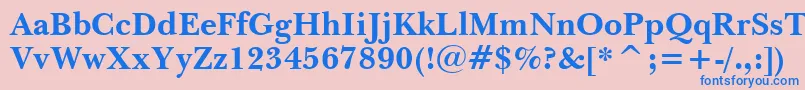 NewBaskervilleBoldBt Font – Blue Fonts on Pink Background