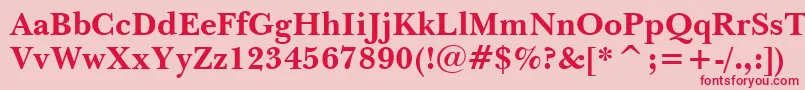 NewBaskervilleBoldBt Font – Red Fonts on Pink Background