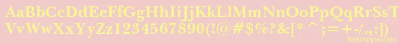 NewBaskervilleBoldBt Font – Yellow Fonts on Pink Background