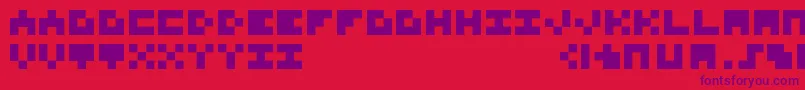 Miniozma Font – Purple Fonts on Red Background