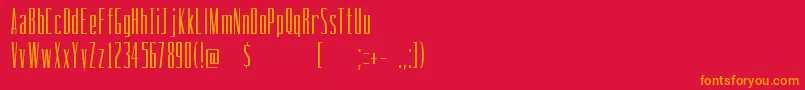 フォントDrinking – 赤い背景にオレンジの文字