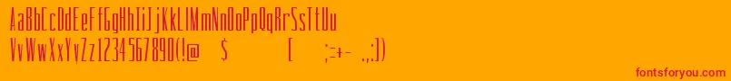 フォントDrinking – オレンジの背景に赤い文字