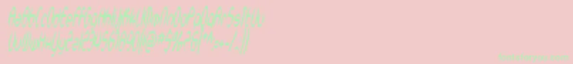 SfSynthonicPopCondensedOblique Font – Green Fonts on Pink Background