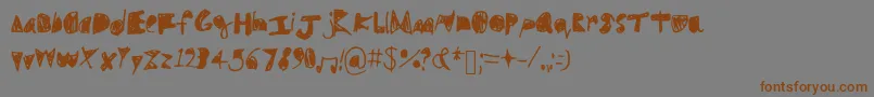 Filler Font – Brown Fonts on Gray Background