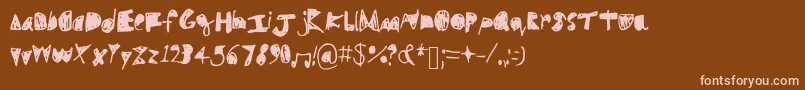Шрифт Filler – розовые шрифты на коричневом фоне