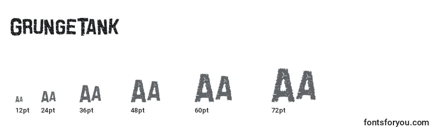 GrungeTank Font Sizes