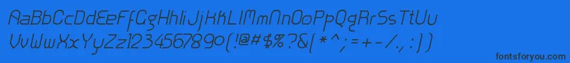 ZoloftItalic Font – Black Fonts on Blue Background