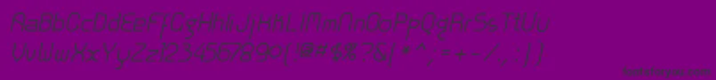 ZoloftItalic Font – Black Fonts on Purple Background