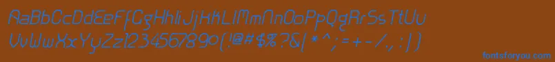 フォントZoloftItalic – 茶色の背景に青い文字