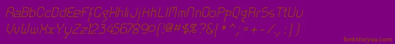 ZoloftItalic Font – Brown Fonts on Purple Background