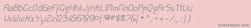 ZoloftItalic Font – Gray Fonts on Pink Background