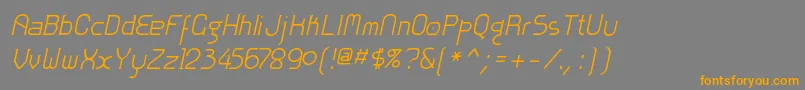 ZoloftItalic-Schriftart – Orangefarbene Schriften auf grauem Hintergrund