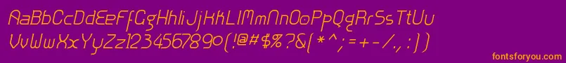 ZoloftItalic Font – Orange Fonts on Purple Background