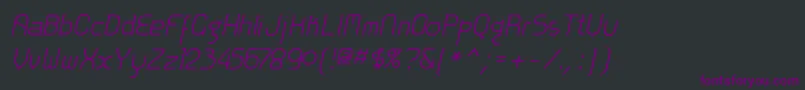 ZoloftItalic Font – Purple Fonts on Black Background
