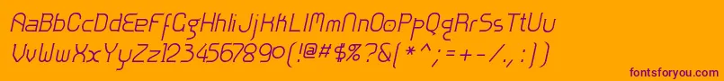 ZoloftItalic Font – Purple Fonts on Orange Background