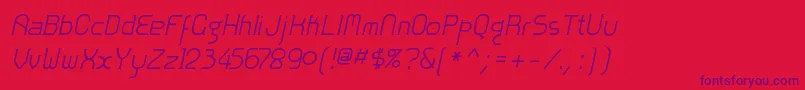 ZoloftItalic Font – Purple Fonts on Red Background