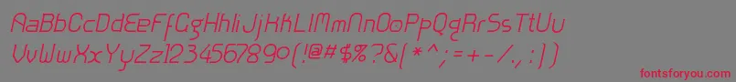 ZoloftItalic Font – Red Fonts on Gray Background
