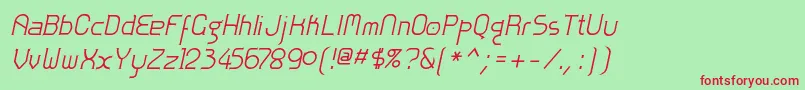 ZoloftItalic Font – Red Fonts on Green Background