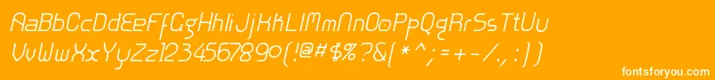 ZoloftItalic Font – White Fonts on Orange Background