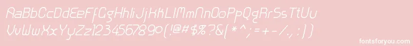 ZoloftItalic-fontti – valkoiset fontit vaaleanpunaisella taustalla