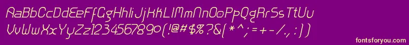 ZoloftItalic Font – Yellow Fonts on Purple Background
