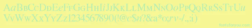 Willgrace Font – Green Fonts on Yellow Background