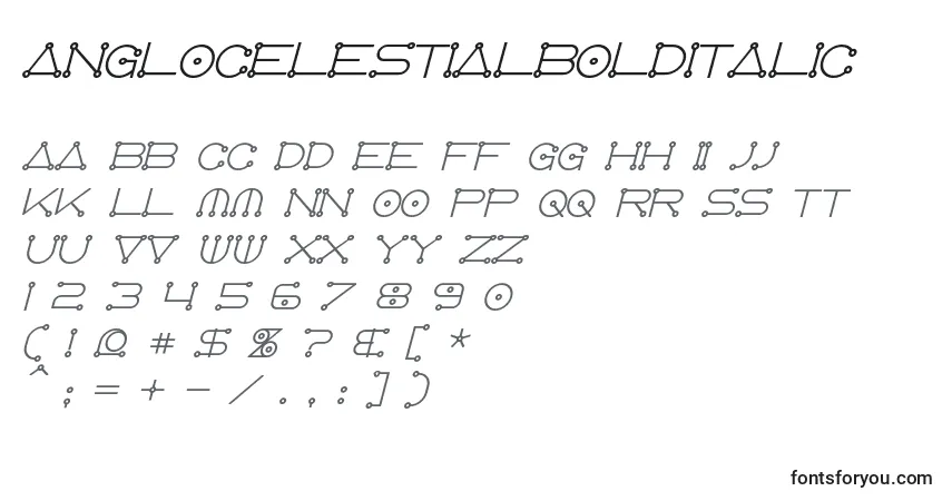 AnglocelestialBoldItalic Font – alphabet, numbers, special characters