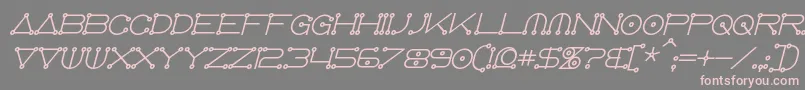 AnglocelestialBoldItalic Font – Pink Fonts on Gray Background