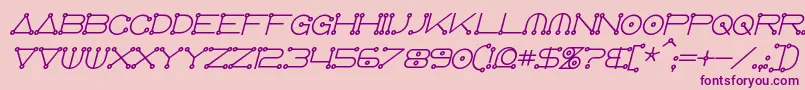 AnglocelestialBoldItalic Font – Purple Fonts on Pink Background