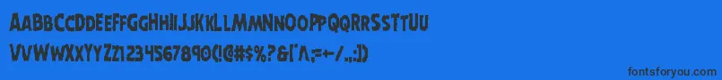 Horroweencond Font – Black Fonts on Blue Background