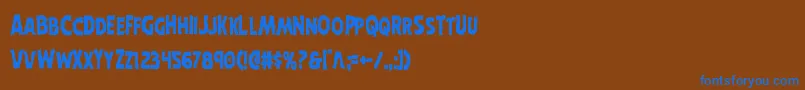 Horroweencond Font – Blue Fonts on Brown Background