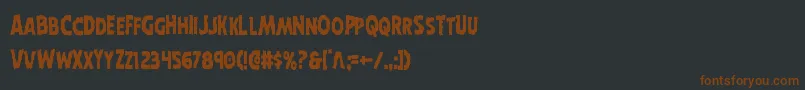 Horroweencond Font – Brown Fonts on Black Background
