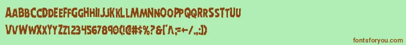 Horroweencond Font – Brown Fonts on Green Background
