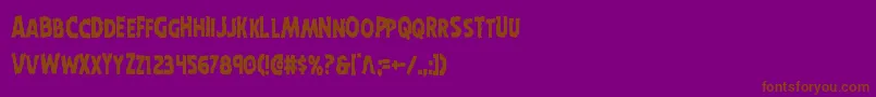 Horroweencond Font – Brown Fonts on Purple Background