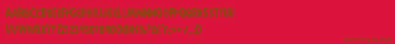 Horroweencond Font – Brown Fonts on Red Background