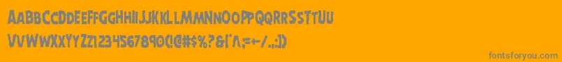 Horroweencond Font – Gray Fonts on Orange Background